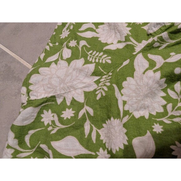 Ava & Viv Women's green floral print Plus Size Short Sleeve Blouse 3X - Picture 8 of 13